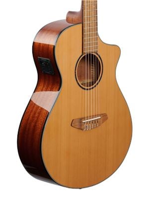 Breedlove ECO Discovery S Concert Nylon CE Red Cedar Top Body Angled View